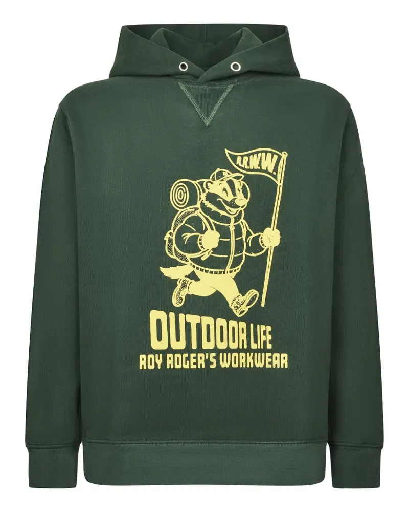 Roy Roger's Workwear graphic-print hoodie - Grün Grün