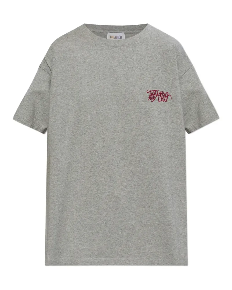 ATTICO logo-embroidered T-shirt - Grau Grau