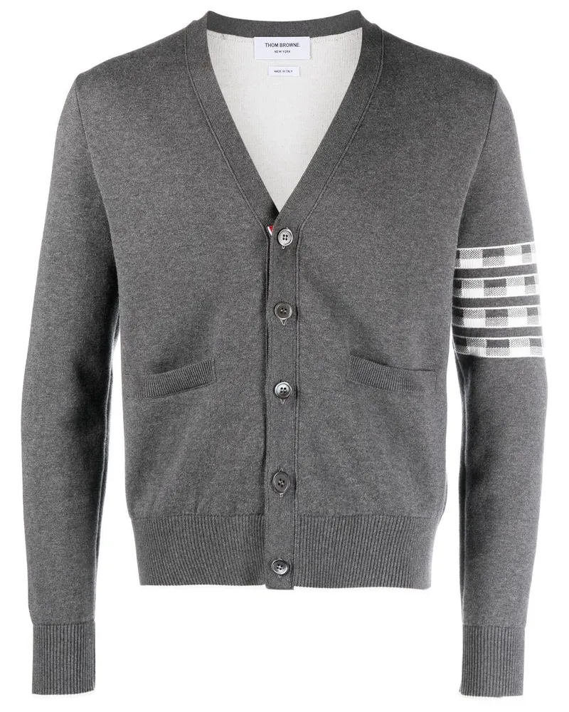 Thom Browne Hector 4-Bar Cardigan - Grau Grau