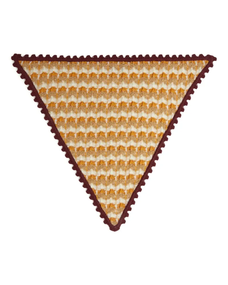 La DoubleJ Gehäkelter Schal mit Triangel-Form - Gelb Gelb