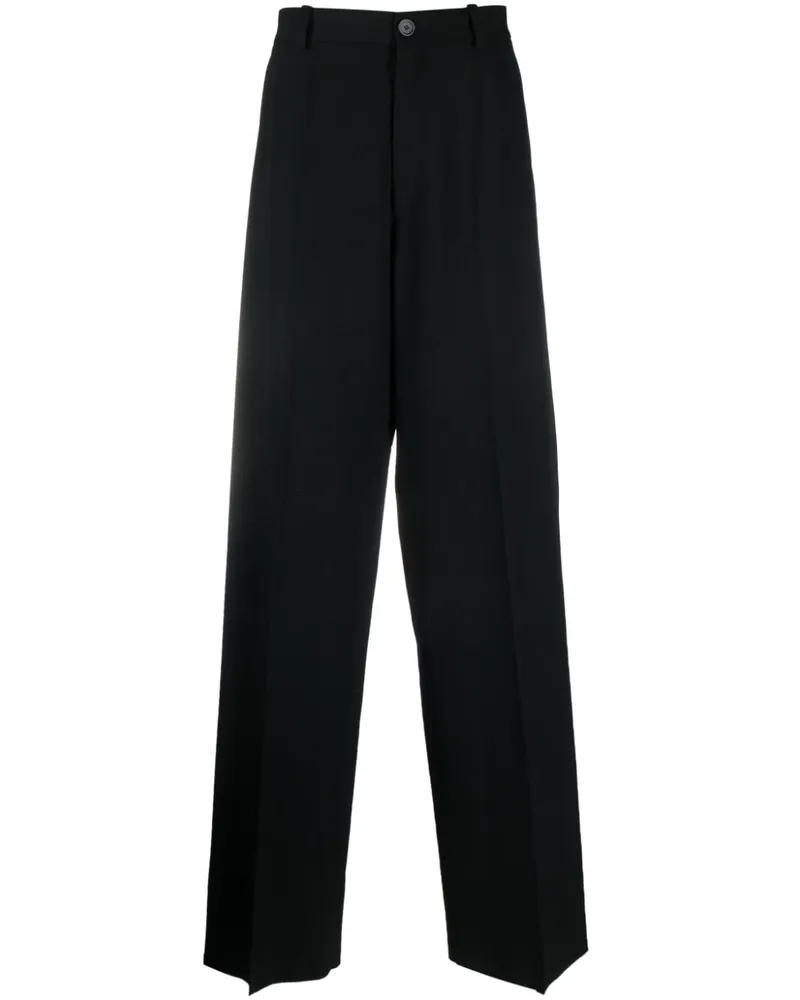Balenciaga Hose mit weitem Bein - Schwarz Schwarz