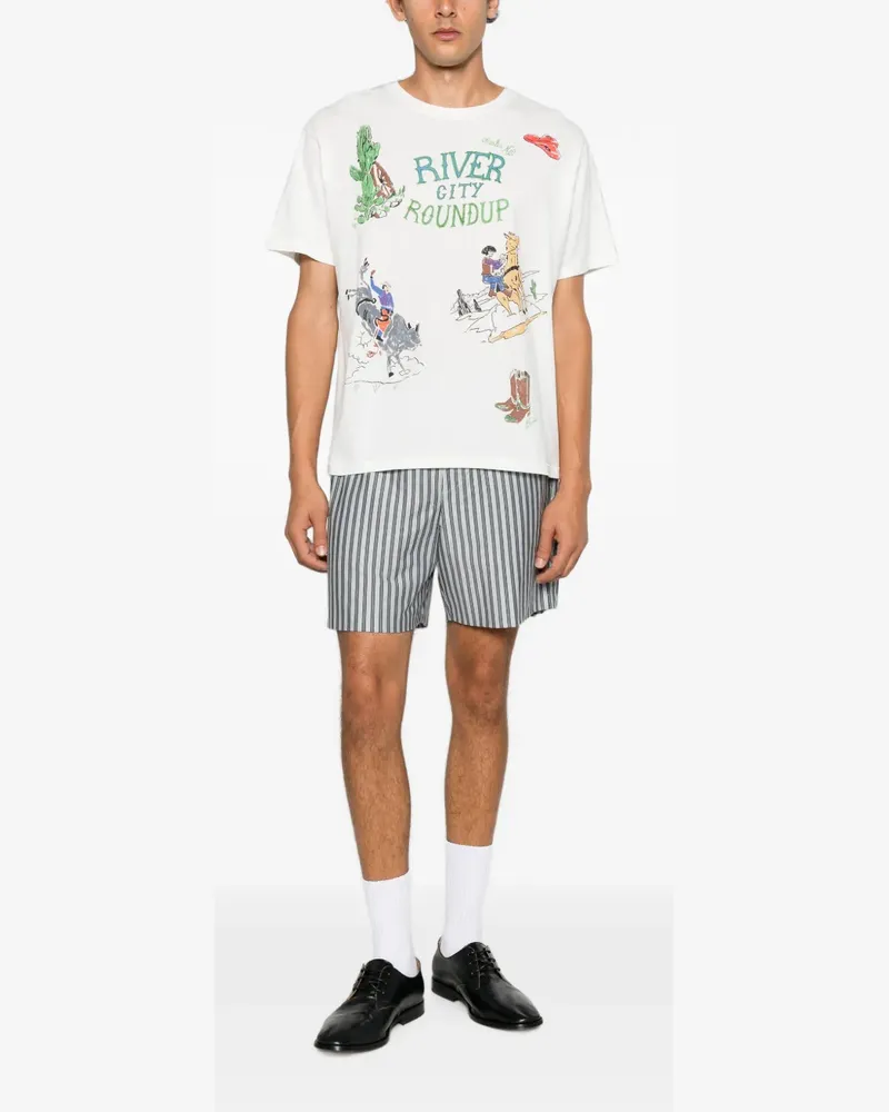 BODE River City graphic-print T-shirt - Nude Nude