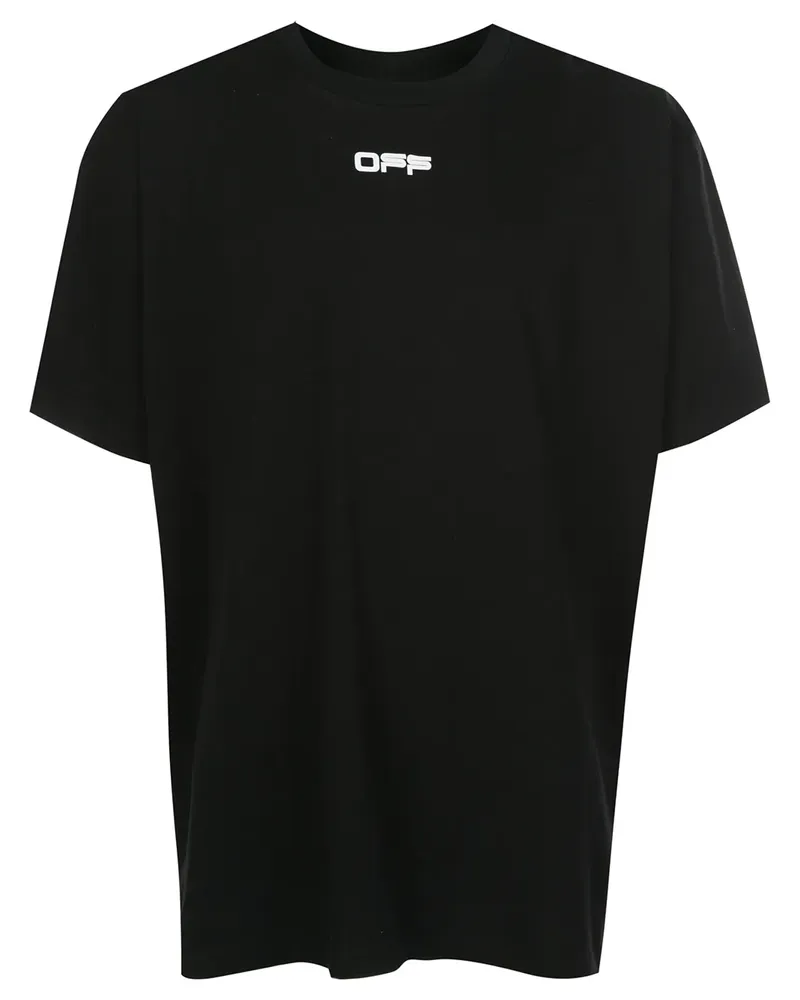 OFF-WHITE T-Shirt mit "Airport Tape"-Print - Schwarz Schwarz