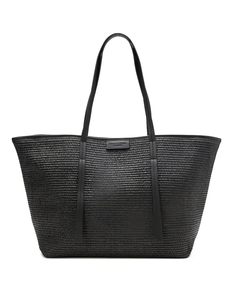 Marc O'Polo Seija woven tote bag - Schwarz Schwarz