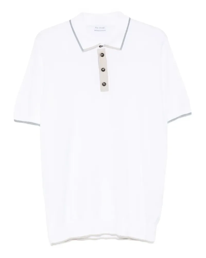 Pal Zileri Poloshirt mit Kontrastdetails - Weiß Weiß