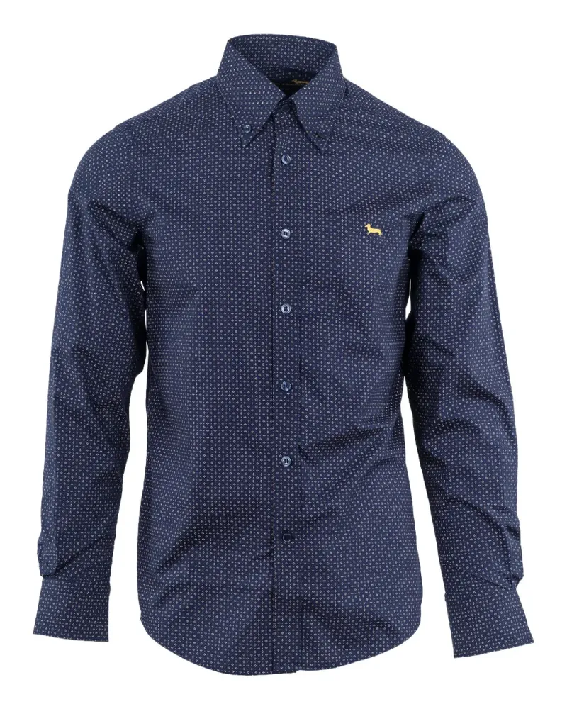 Harmont & Blaine geometric-print button-down shirt - Blau Blau