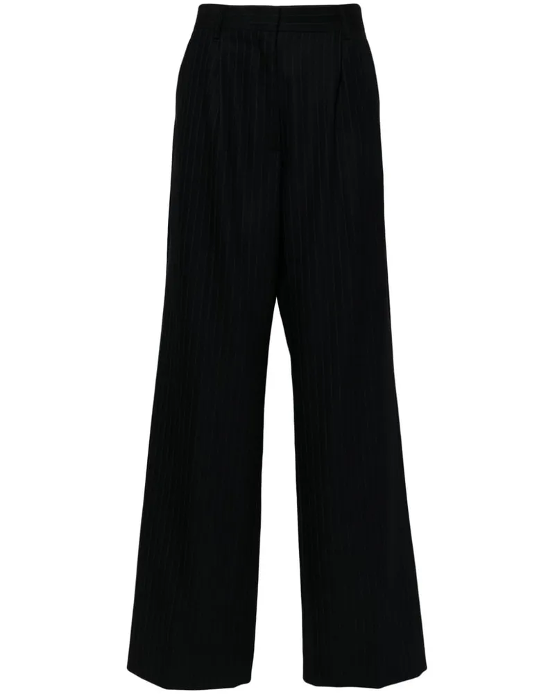 Miu Miu Gerade Hose mit Nadelstreifen - Blau Blau
