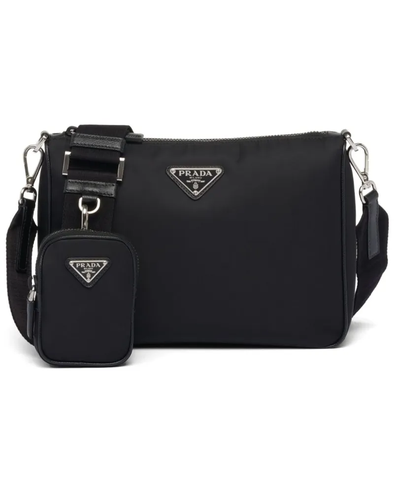 Prada Kuriertasche aus Re-Nylon - Schwarz Schwarz