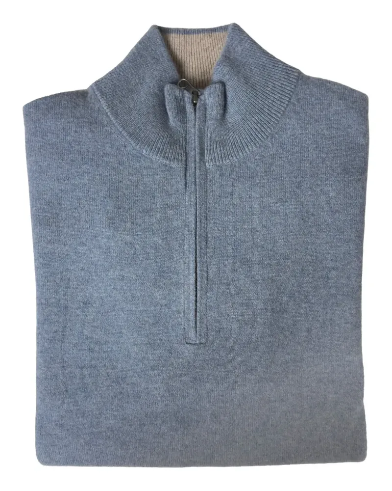 Hartford quarter-zip knit sweater - Blau Blau