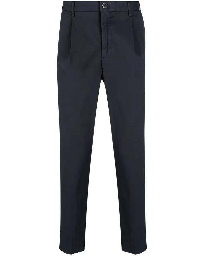 Incotex Klassische Cropped-Chino - Blau Blau