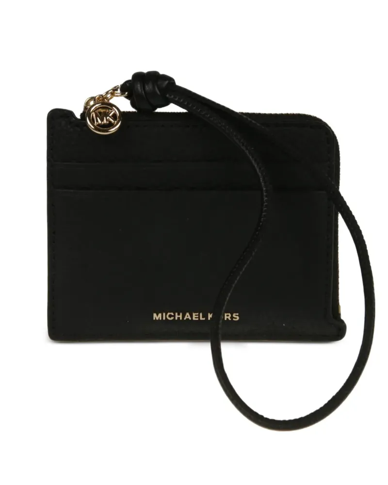 Michael Kors zip charm leather wallet - Schwarz Schwarz