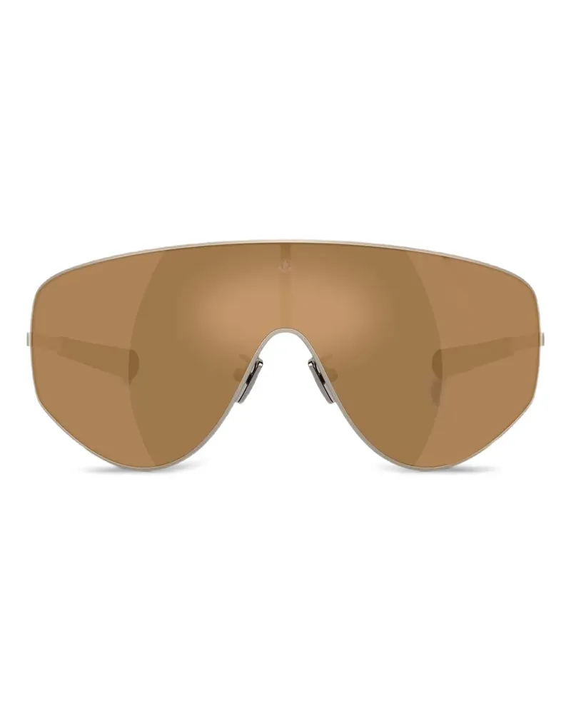 Moncler Geometrische Sonnenbrille aus Titan - Grau Grau