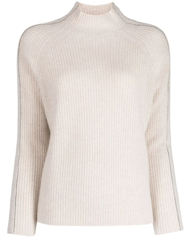 N.Peal Pullover mit Stehkragen - Rosa Rosa