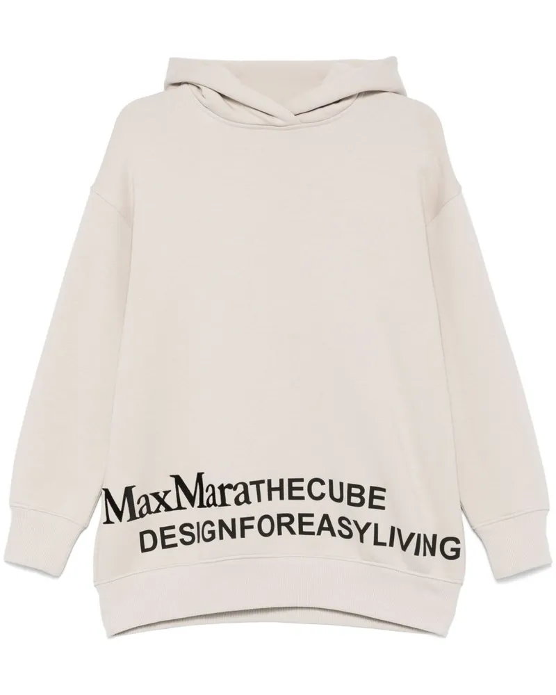 Max Mara Hoodie mit Logo-Print - Nude Nude