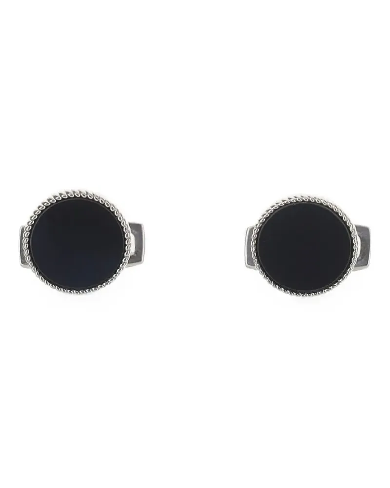 HUGO BOSS rope-trim round cufflinks - Silber Silber