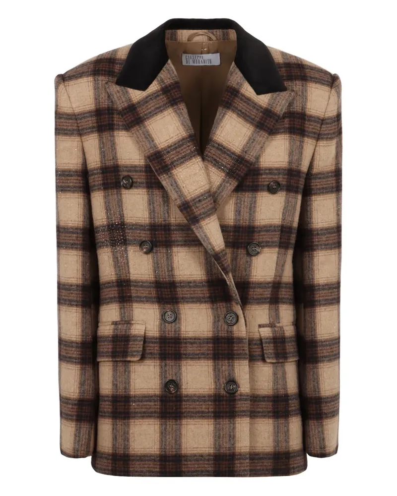 Giuseppe di Morabito check embellished jacket - Nude Nude