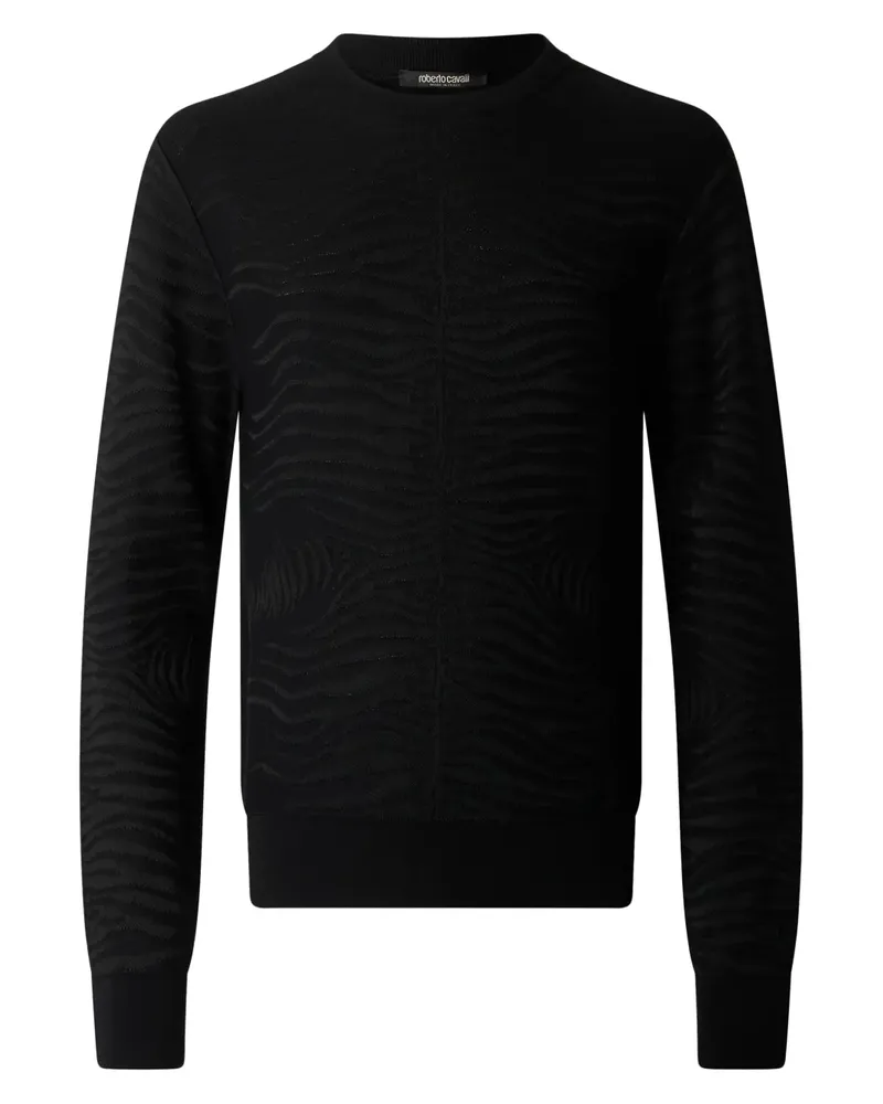 Roberto Cavalli Pullover mit Zebra-Print - Schwarz Schwarz