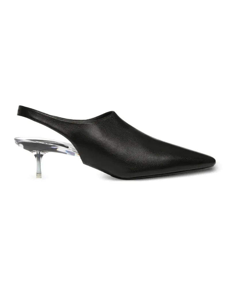 Courrèges transparent-heel slingback pumps - Schwarz Schwarz