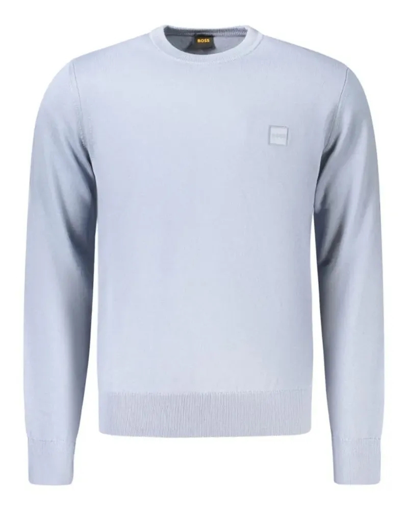 HUGO BOSS Pullover mit Logo-Patch - Blau Blau
