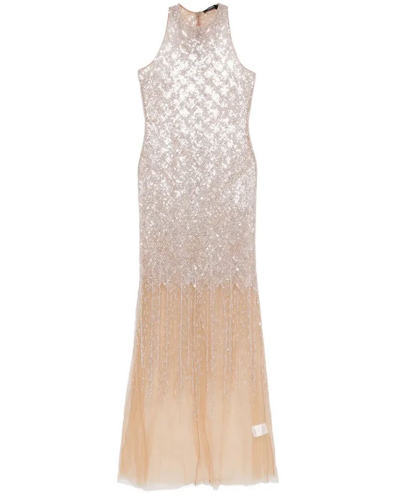 Amen Abendkleid mit Pailletten - Nude Nude
