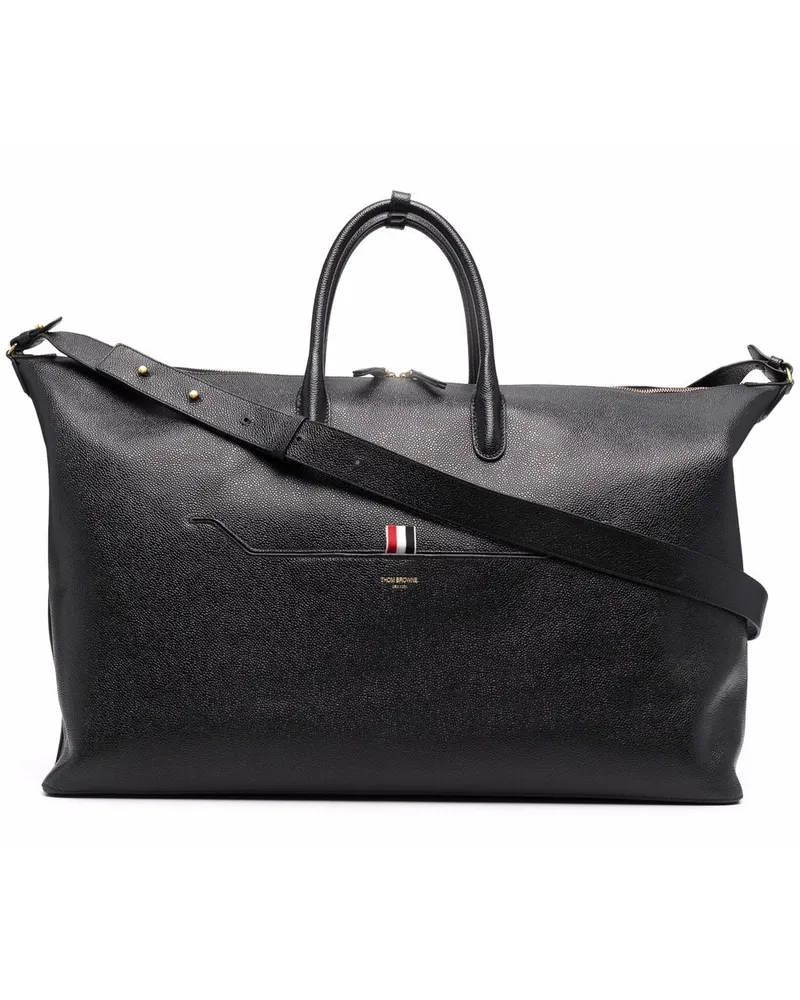 Thom Browne Reisetasche mit RWB-Streifen - Schwarz Schwarz