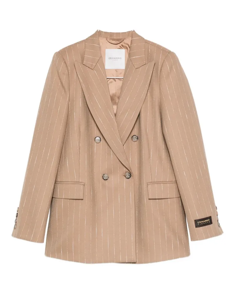 Ermanno Scervino double-breasted striped blazer - Nude Nude