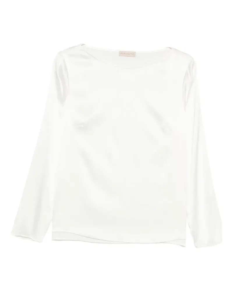 Purotatto long-sleeve blouse - Weiß Weiß