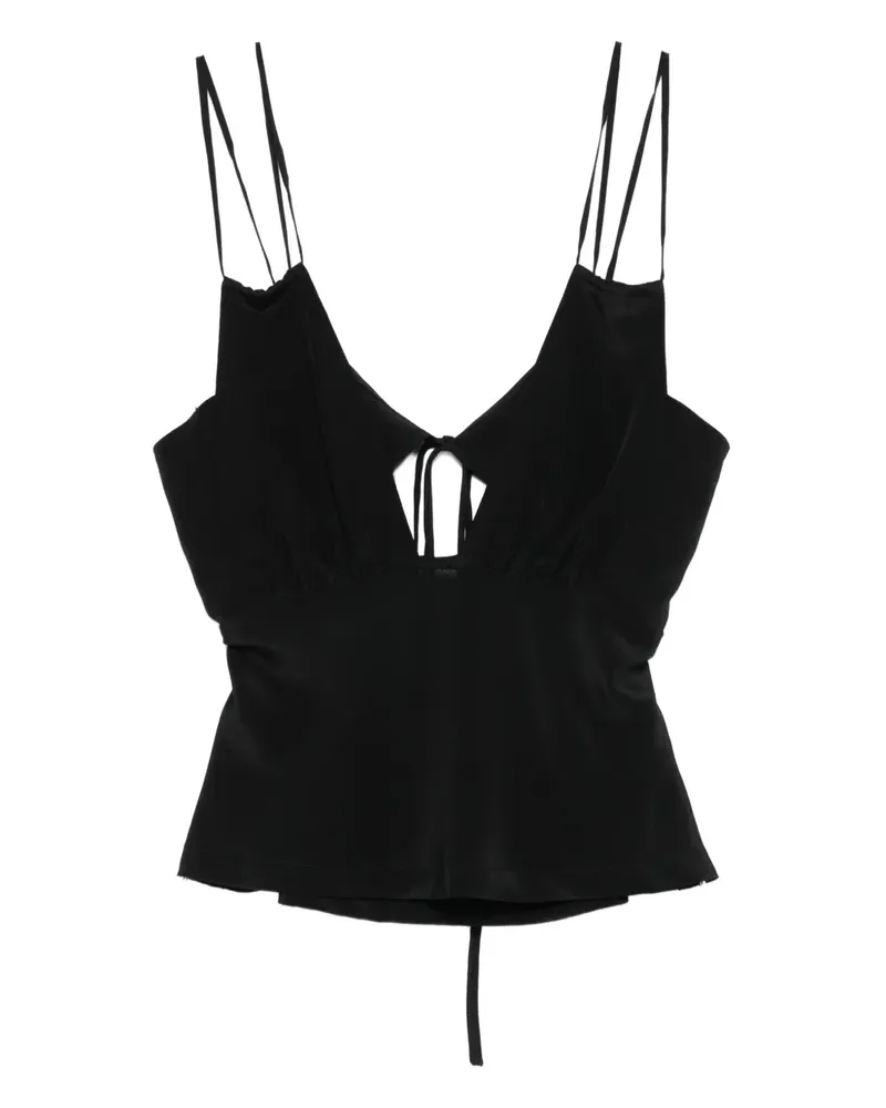 Paris Georgia Bernie Camisole-Top aus Seide - Schwarz Schwarz