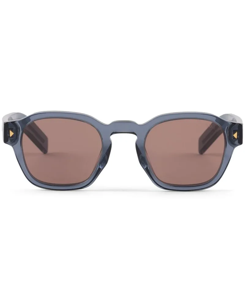 Prada Sonnenbrille mit eckigem Gestell - Blau Blau