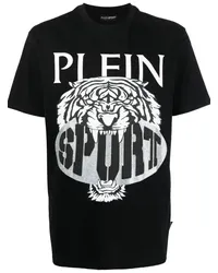 Philipp Plein T-Shirt mit Tiger-Print Schwarz