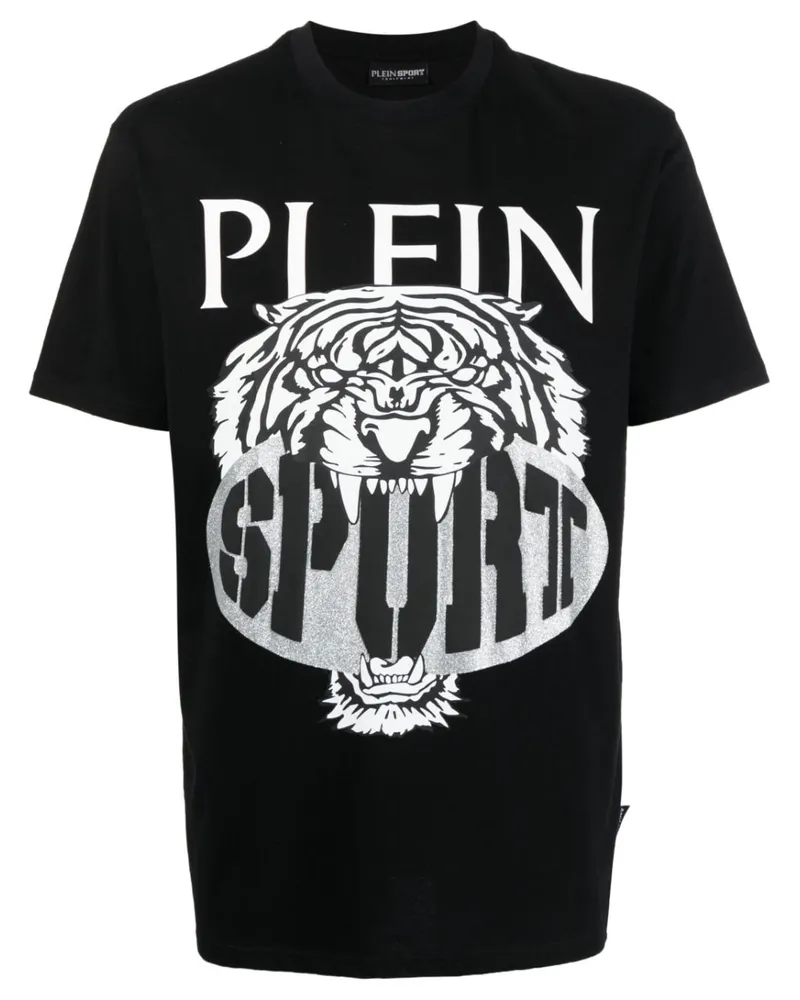 Philipp Plein T-Shirt mit Tiger-Print - Schwarz Schwarz