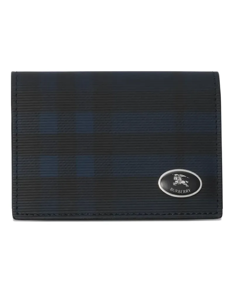 Burberry Kariertes Kartenetui mit Ritterdetail - Blau Blau