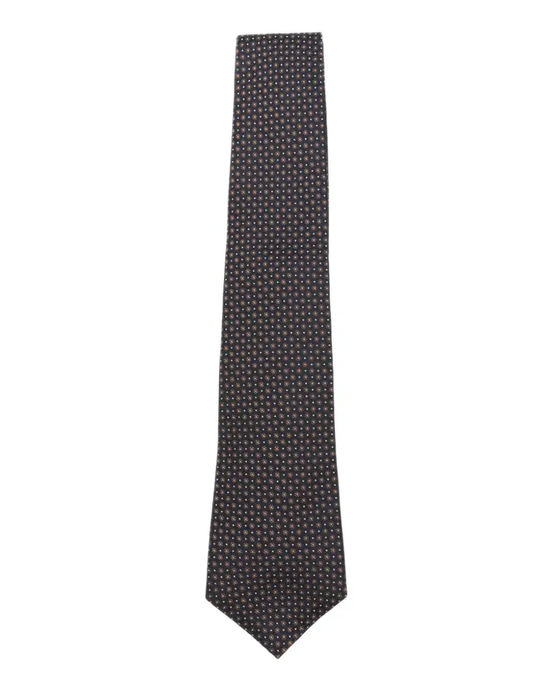 Kiton Geometrisch gemusterte Krawatte - Blau Blau