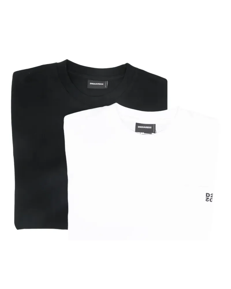 Dsquared2 T-Shirt mit Tasche (2er-Set) - Schwarz Schwarz