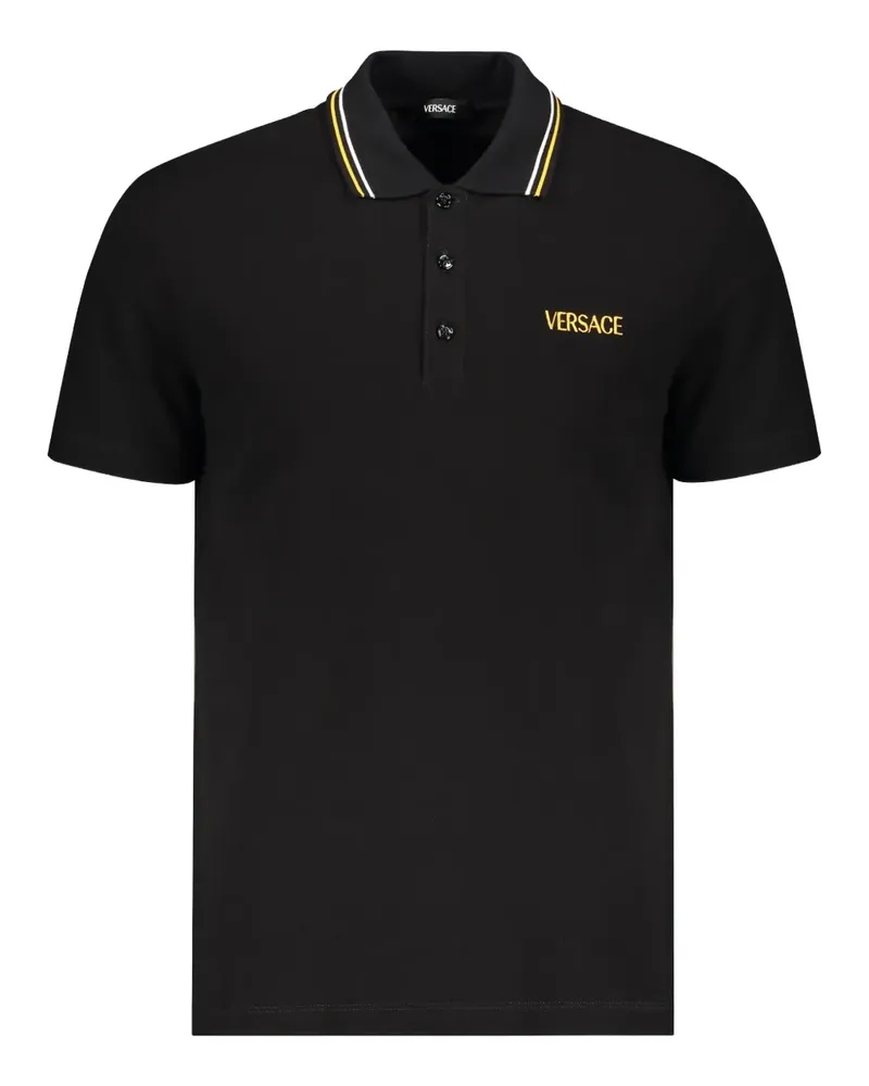 Versace Klassisches Poloshirt - Schwarz Schwarz