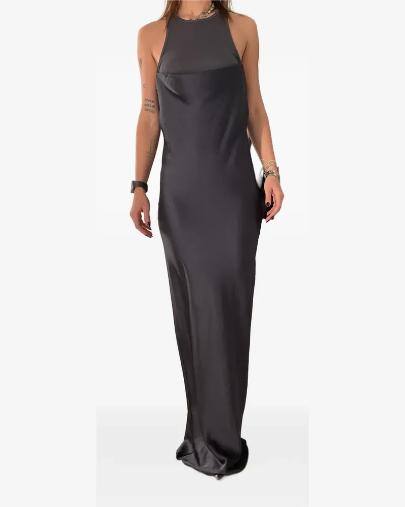 Nanushka Eryndra Maxikleid im Layering-Look - Grau Grau