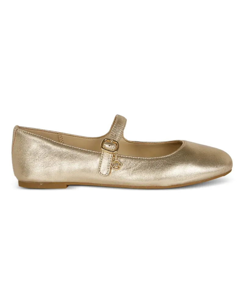 Michael Kors metallic leather Mary Jane ballet flats - Gold Gold