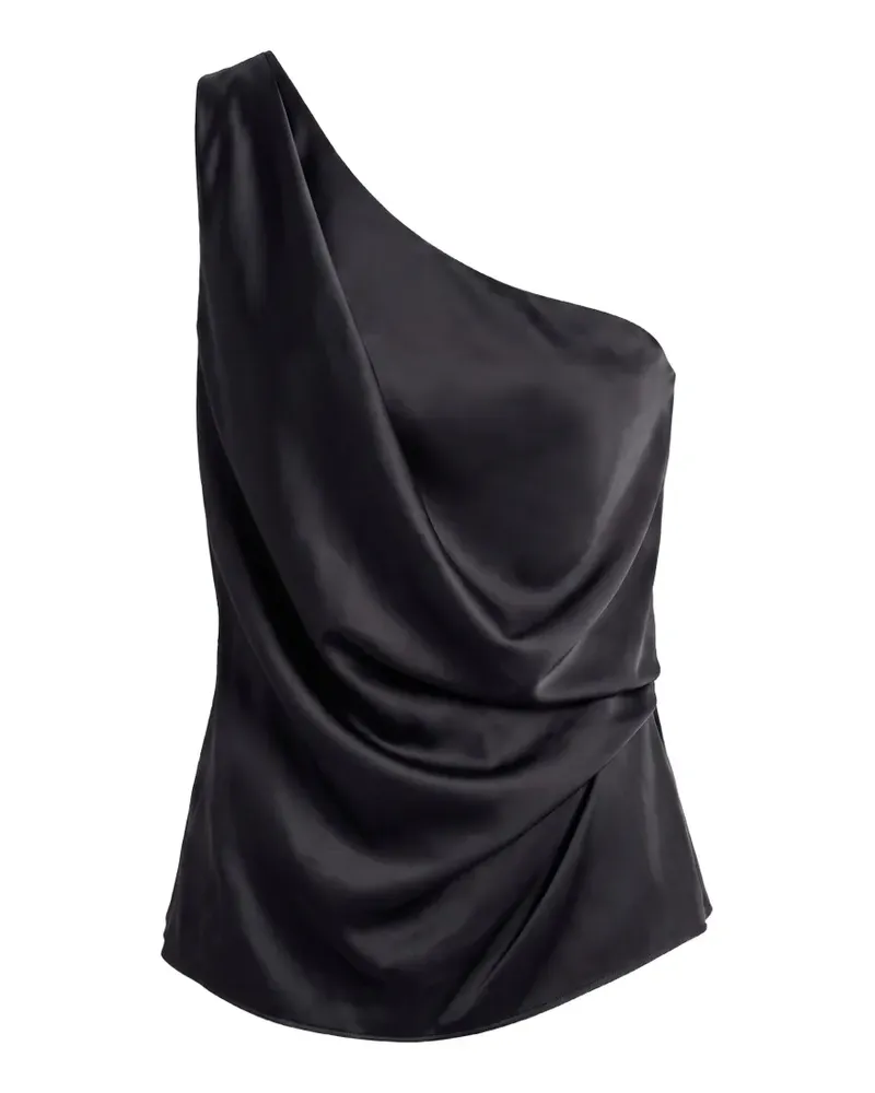 The Sei Drapiertes One-Shoulder-Top - Schwarz Schwarz