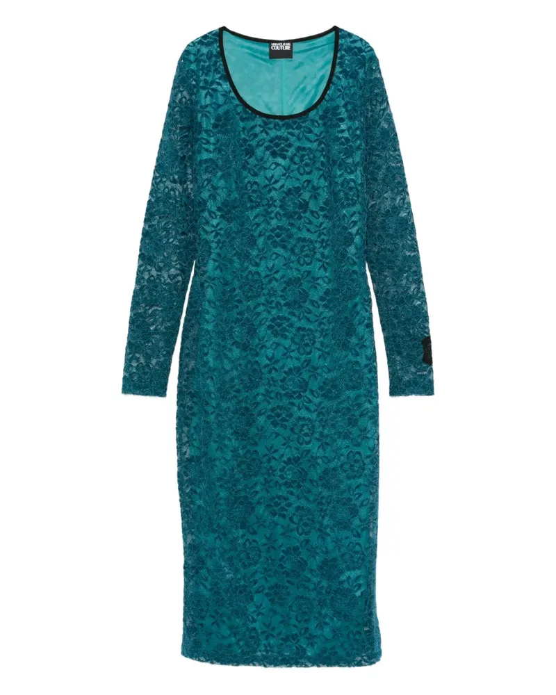 Versace Jeans Midikleid mit Blumenmuster - Blau Blau