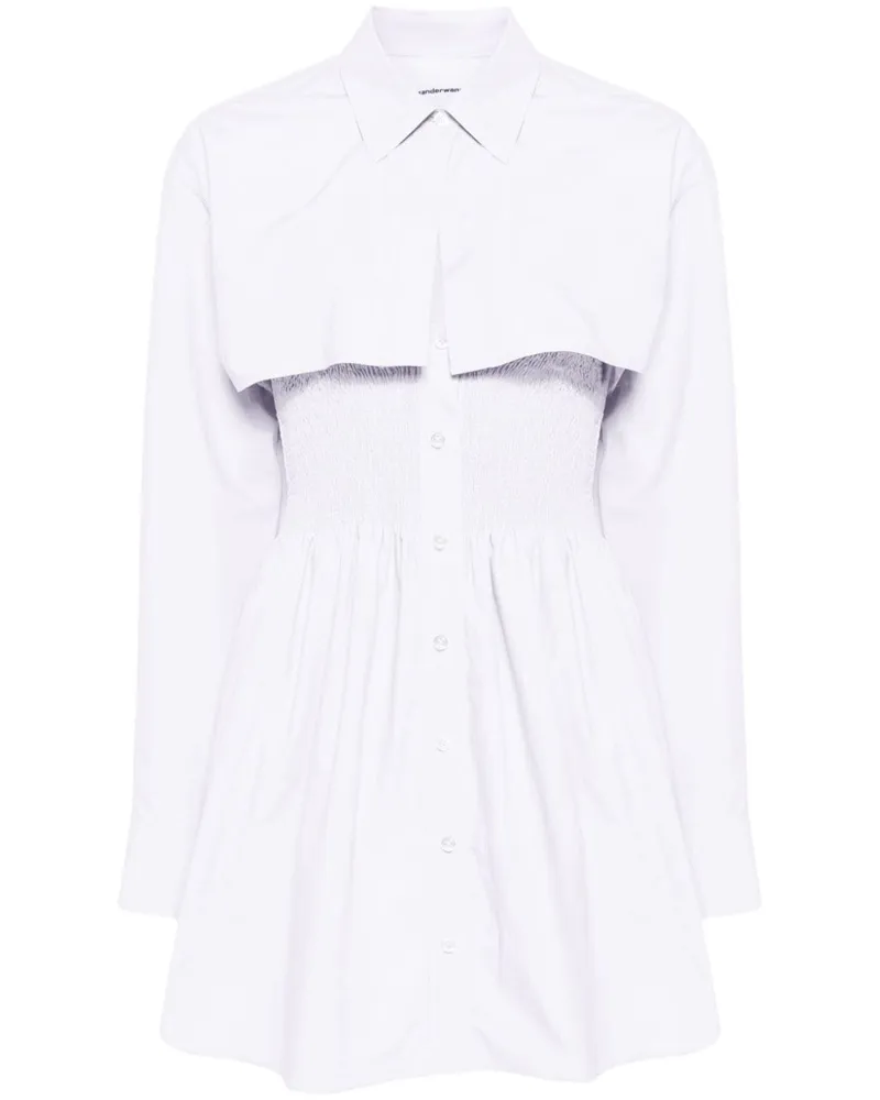 Alexander Wang Gesmoktes Hemdkleid - Weiß Weiß