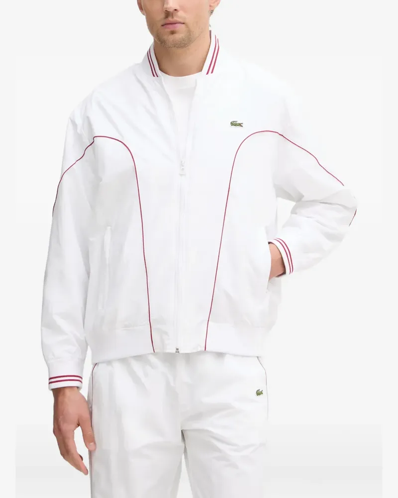 Lacoste logo-patch jacket - Weiß Weiß