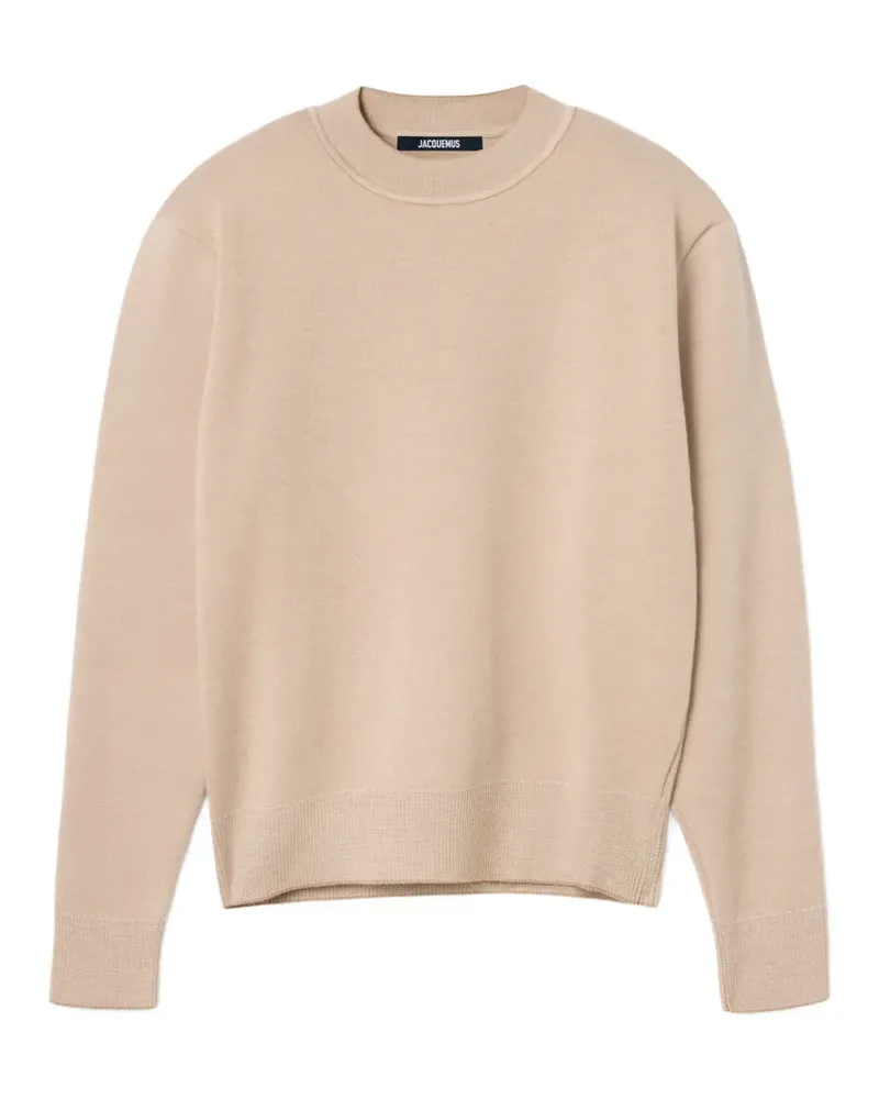 Jacquemus piqué logo- embroidered sweater - Nude Nude