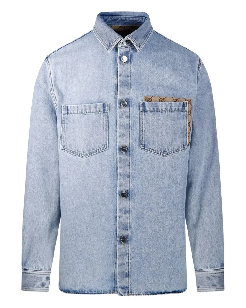 Gucci pocket button shirt - Blau Blau
