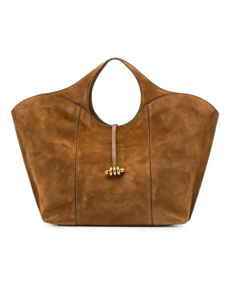 Gianni Chiarini large Infinity suede toggle-fastening tote bag - Braun Braun