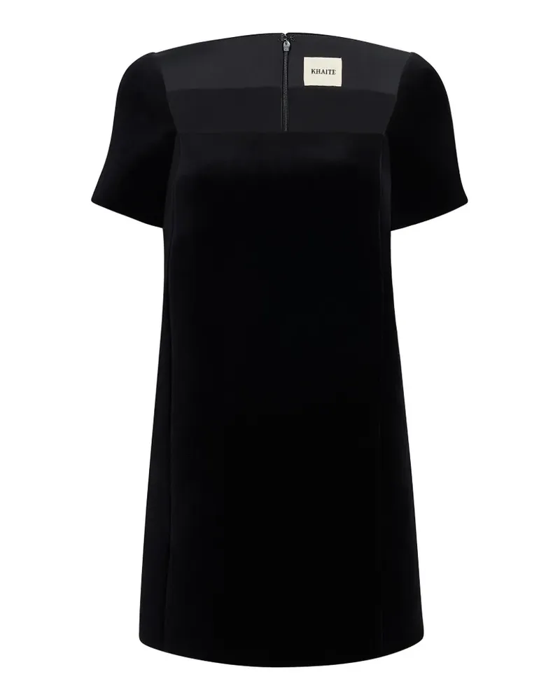 KHAITE Benji Kleid aus schwarzem Samt Schwarz