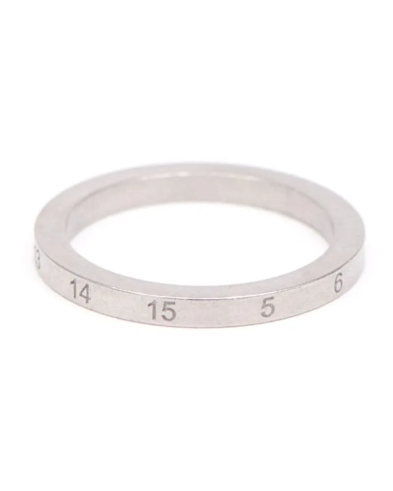 Maison Margiela Numerical Ring mit Gravur - Silber Silber