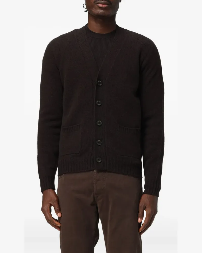Drumohr  Cardigan mit V-Ausschnitt - Braun Braun