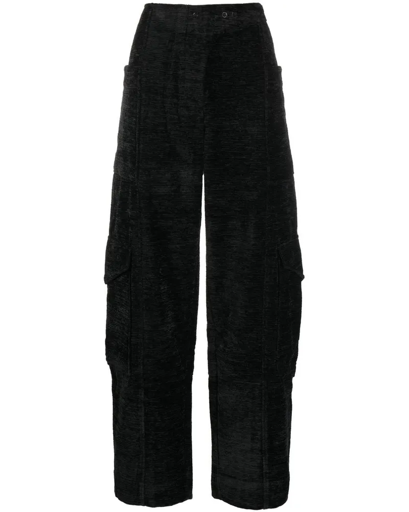 Ganni Tapered-Hose - Schwarz Schwarz