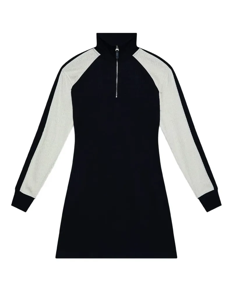 Calvin Klein zip-up long-sleeve mini dress - Blau Blau