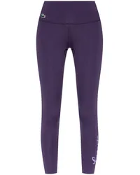 Lacoste Sport Ultra-Dry Leggings mit Logo-Print Violett